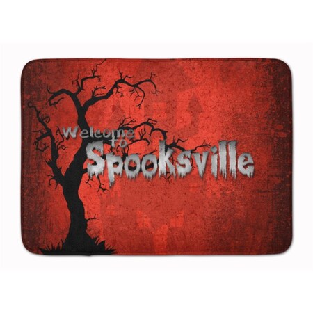 Carolines Treasures Welcome to Spooksville Halloween Machine Washable Memory Foam Mat SB3008RUG